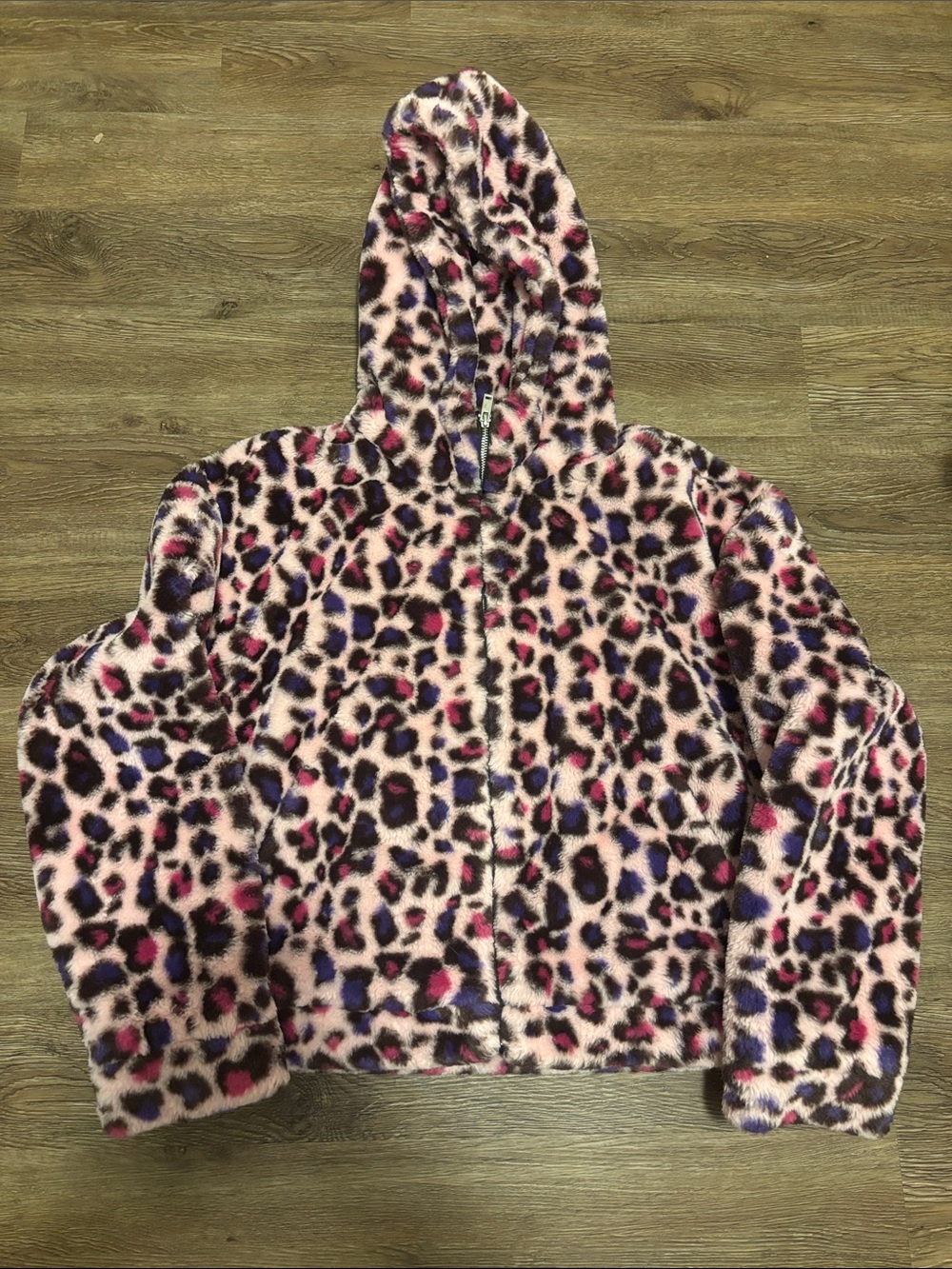 women’s ugg mandy leopard faux fur jacket with hood